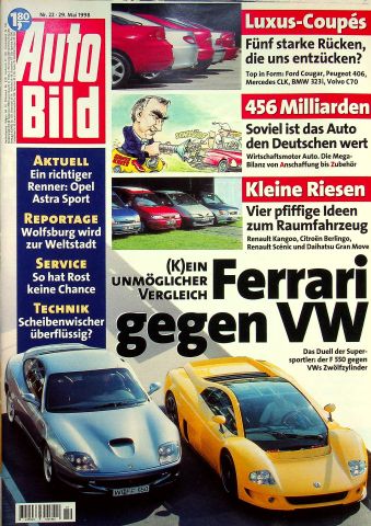 Deckblatt Auto Bild (22/1998)